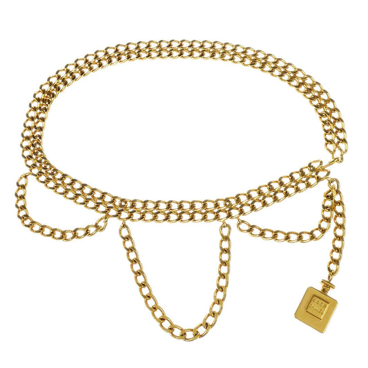 Chanel Chain Belt Perfume Gold Small Good
