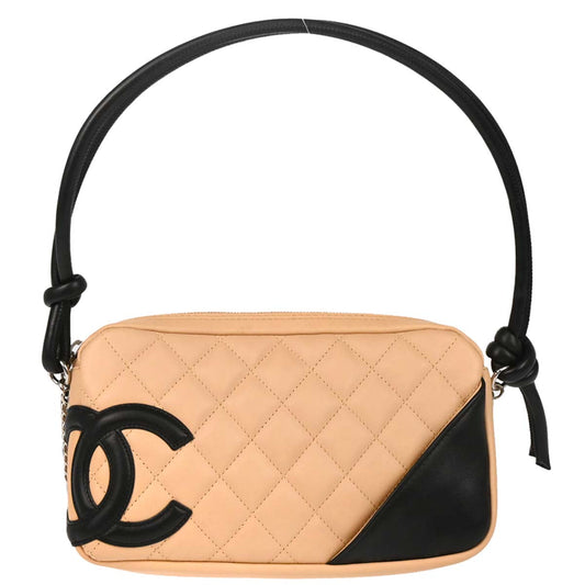 Chanel 2003-2004 Beige Calfskin Cambon Ligne Handbag