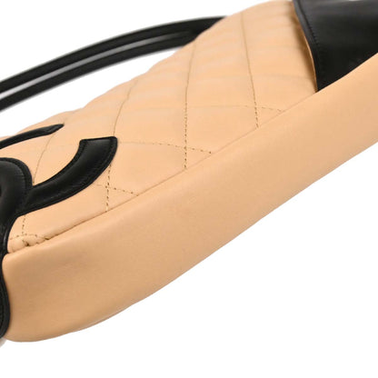 Chanel 2003-2004 Beige Calfskin Cambon Ligne Handbag