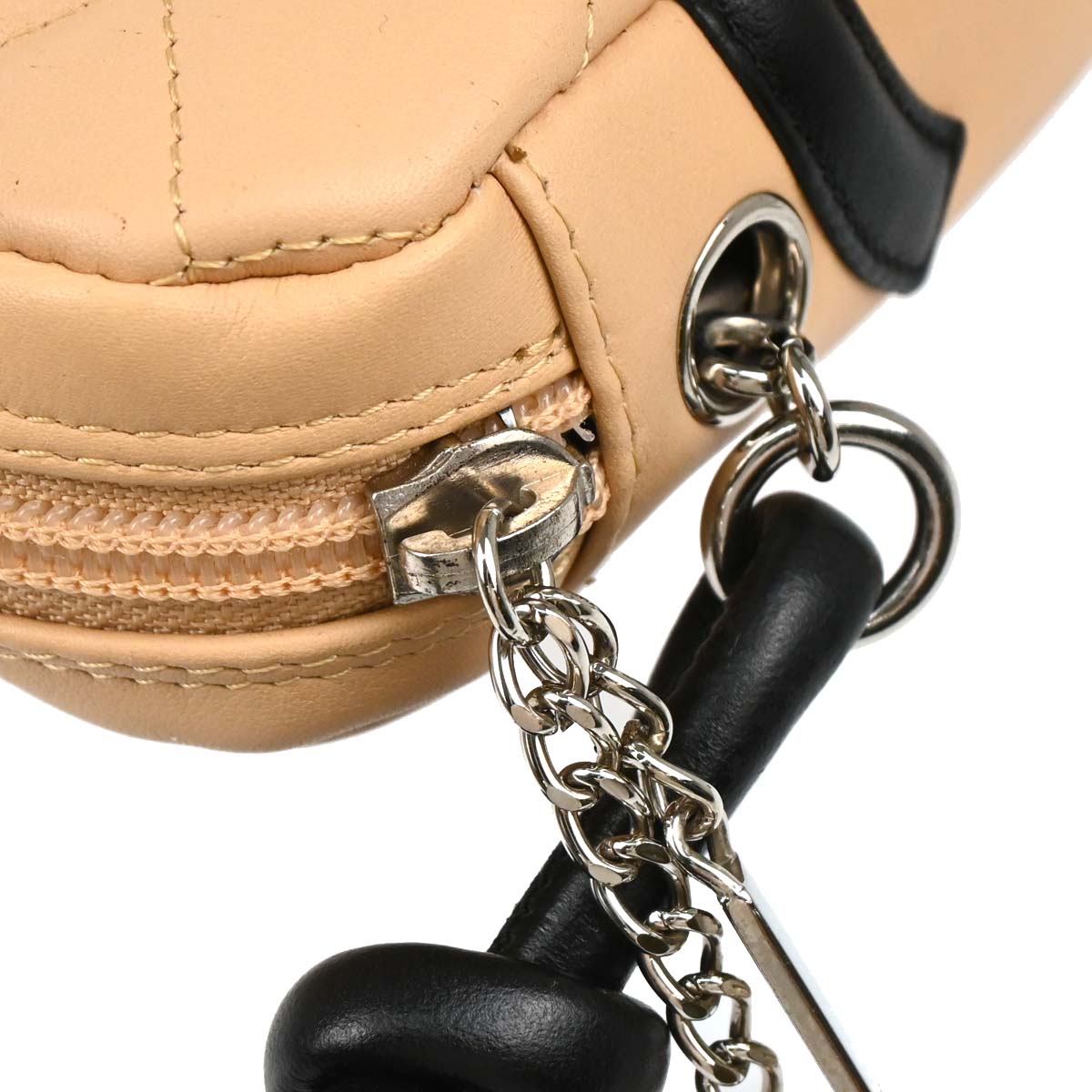 Chanel 2003-2004 Beige Calfskin Cambon Ligne Handbag