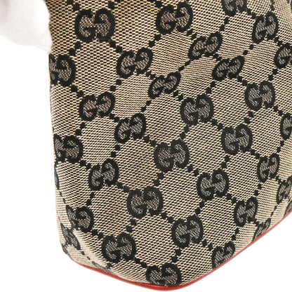 Gucci Red Beige GG Hobo Handbag