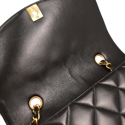 Chanel 1994-1996 Black Lambskin Small Diana Shoulder Bag