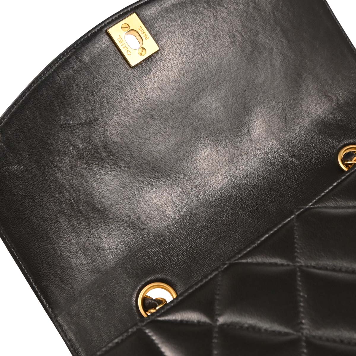 Chanel 1994-1996 Black Lambskin Small Diana Shoulder Bag