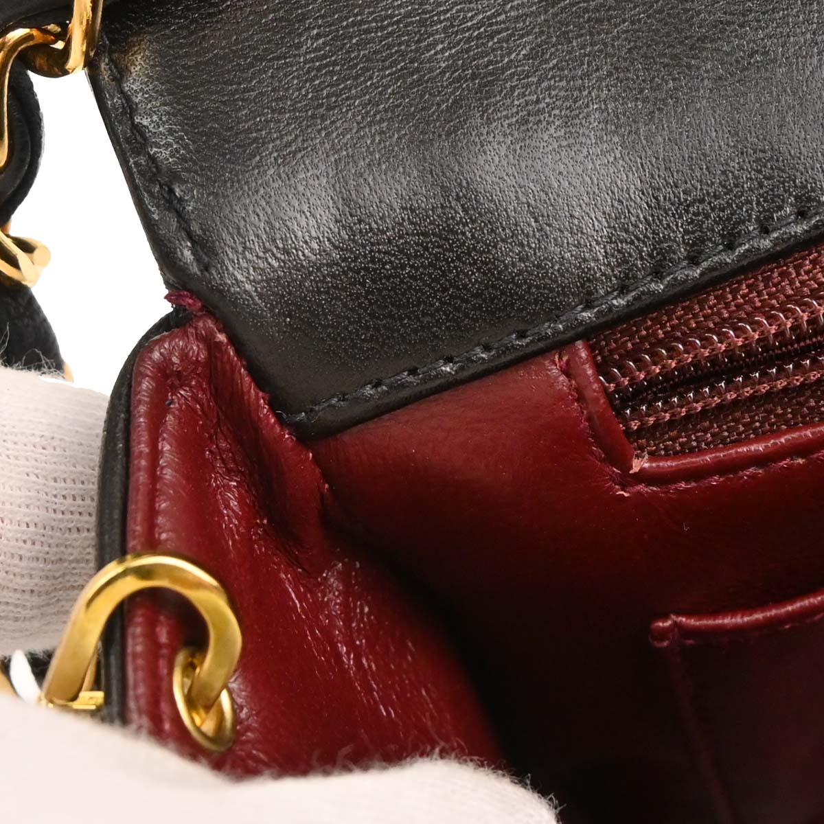 Chanel 1994-1996 Black Lambskin Small Diana Shoulder Bag