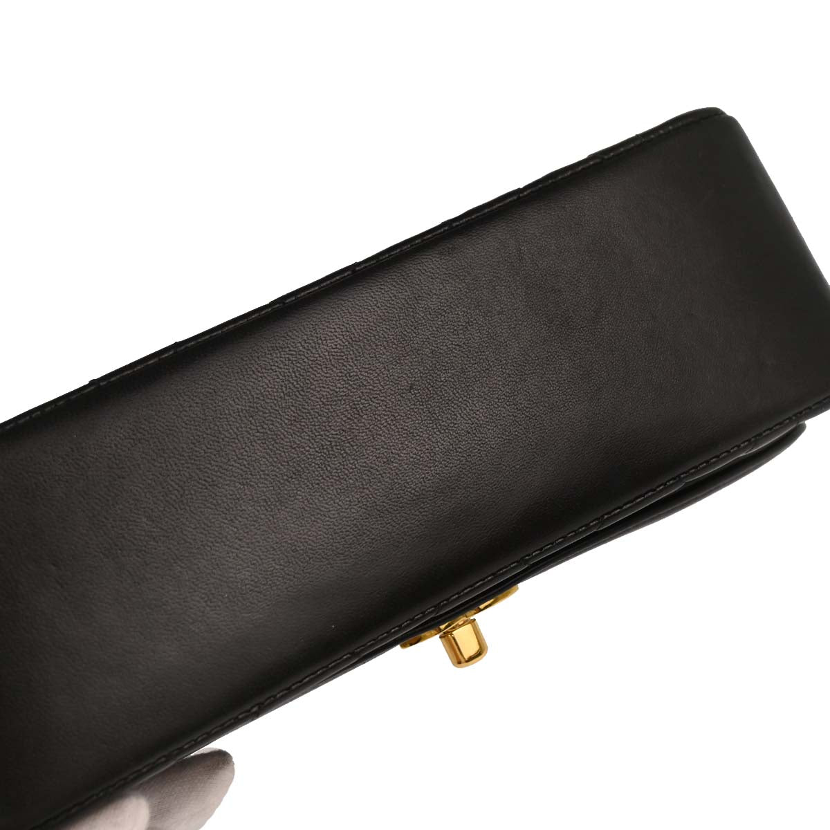 Chanel 1991-1994 Black Lambskin Small Diana Shoulder Bag