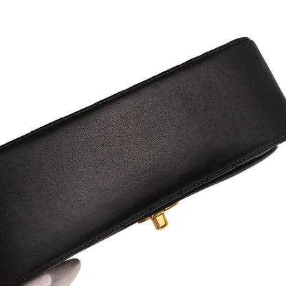 Chanel 1991-1994 Black Lambskin Small Diana Shoulder Bag