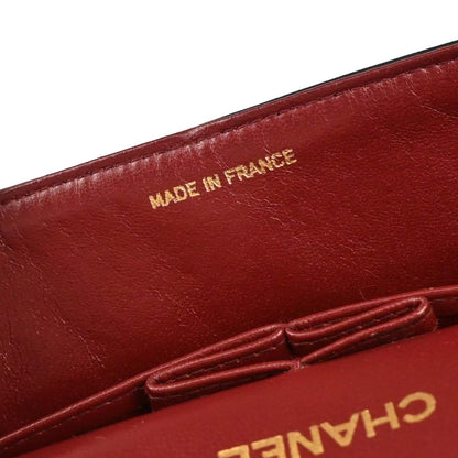 Chanel 1989-1991 Black Lambskin Small Classic Double Flap Shoulder Bag