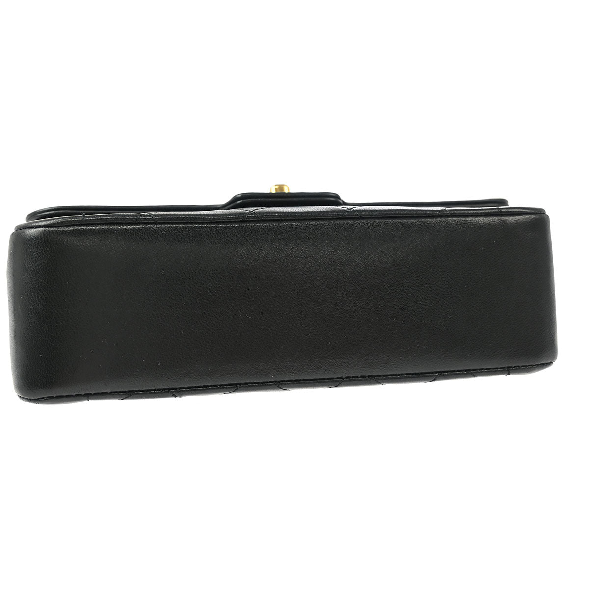 Chanel 1989-1991 Black Lambskin Single Flap Shoulder Bag