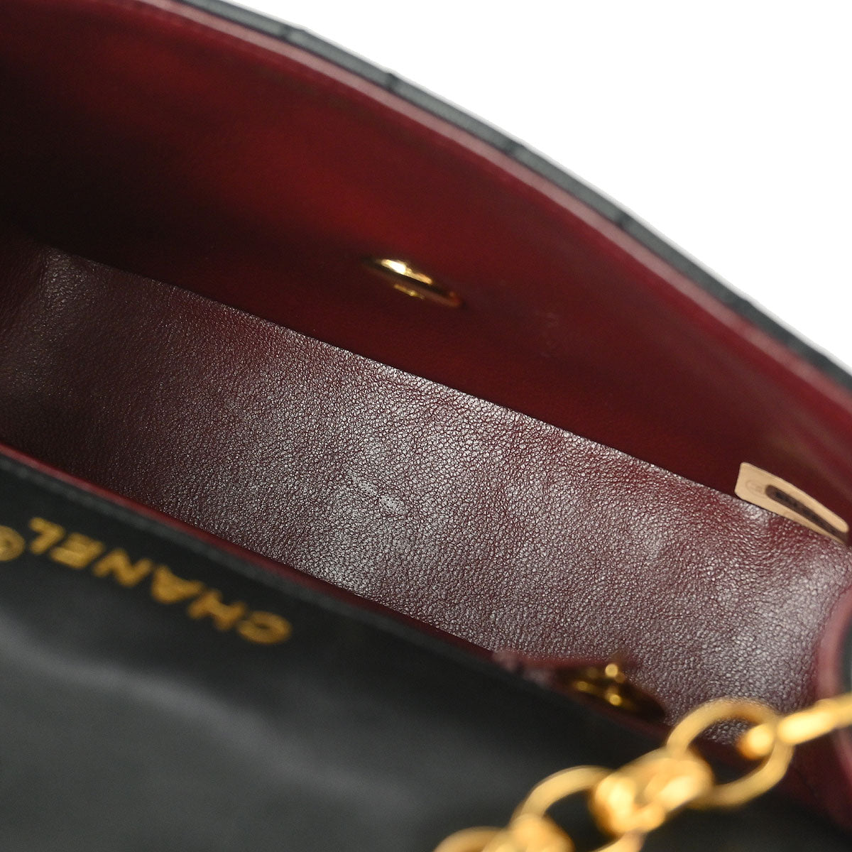 Chanel 1989-1991 Black Lambskin Single Flap Shoulder Bag