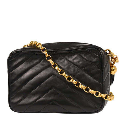 Chanel 1991-1994 Black Lambskin Camera Bag Mini