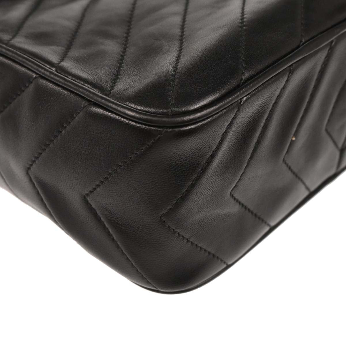Chanel 1991-1994 Black Lambskin Camera Bag Mini