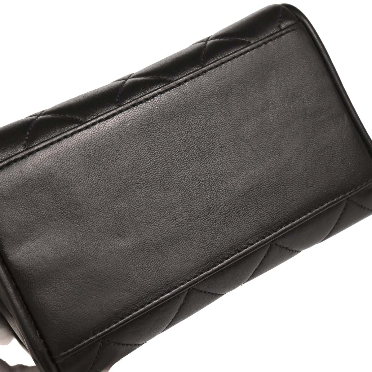 Chanel 1991-1994 Black Lambskin Shoulder Bag