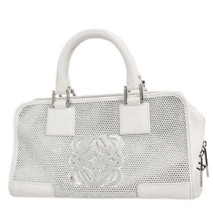 Loewe 2008 White Leather Sequins Amazona 28 Handbag