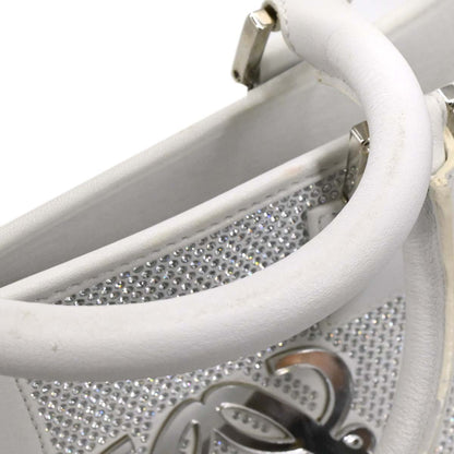 Loewe 2008 White Leather Sequins Amazona 28 Handbag