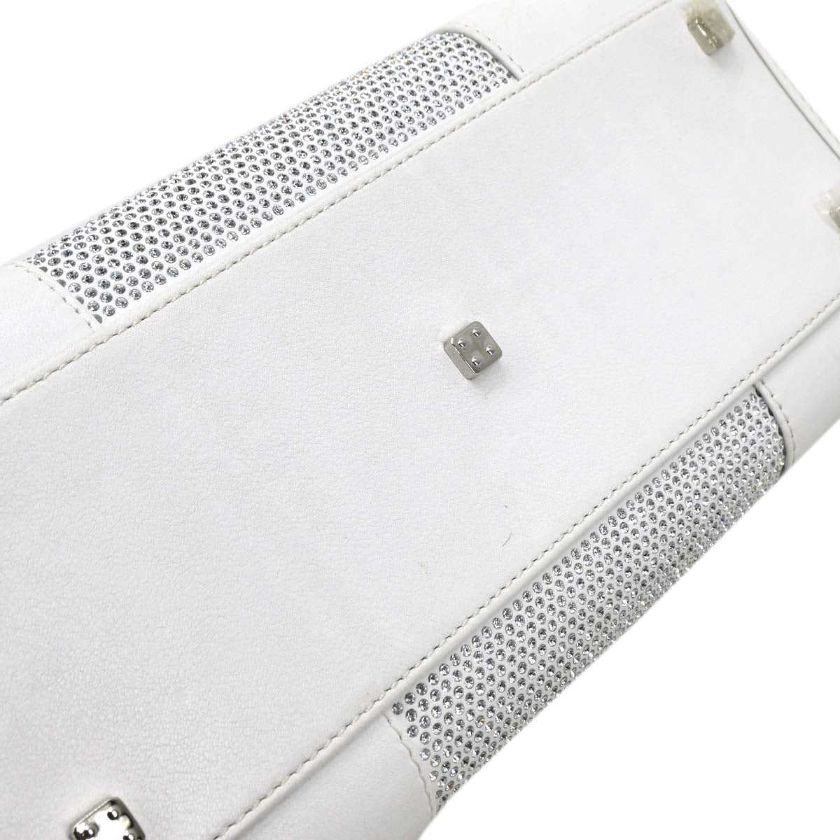Loewe 2008 White Leather Sequins Amazona 28 Handbag