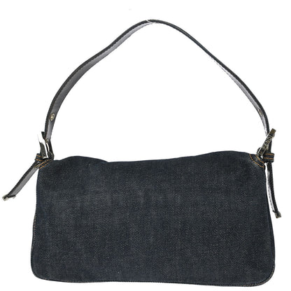 Fendi Blue Denim Baguette Handbag