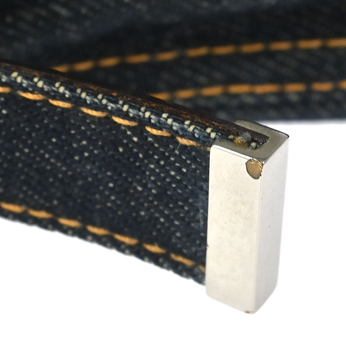 Fendi Blue Denim Baguette Handbag
