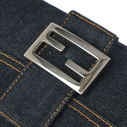 Fendi Blue Denim Baguette Handbag