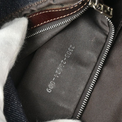 Fendi Blue Denim Baguette Handbag