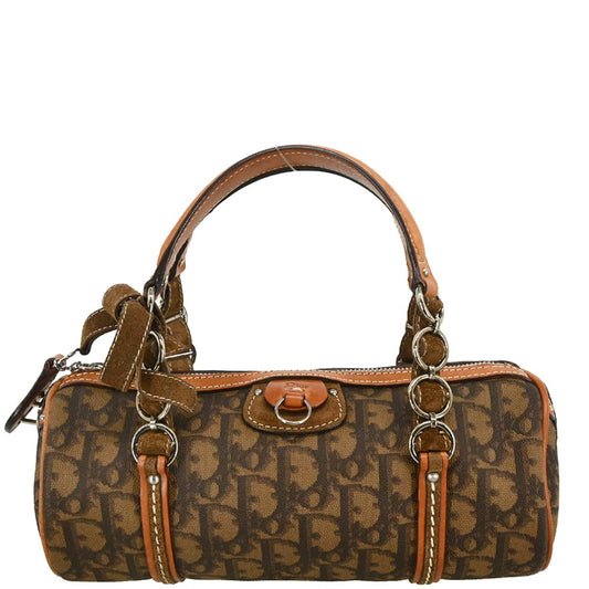 Christian Dior Brown PVC Romanttic Trotter Handbag
