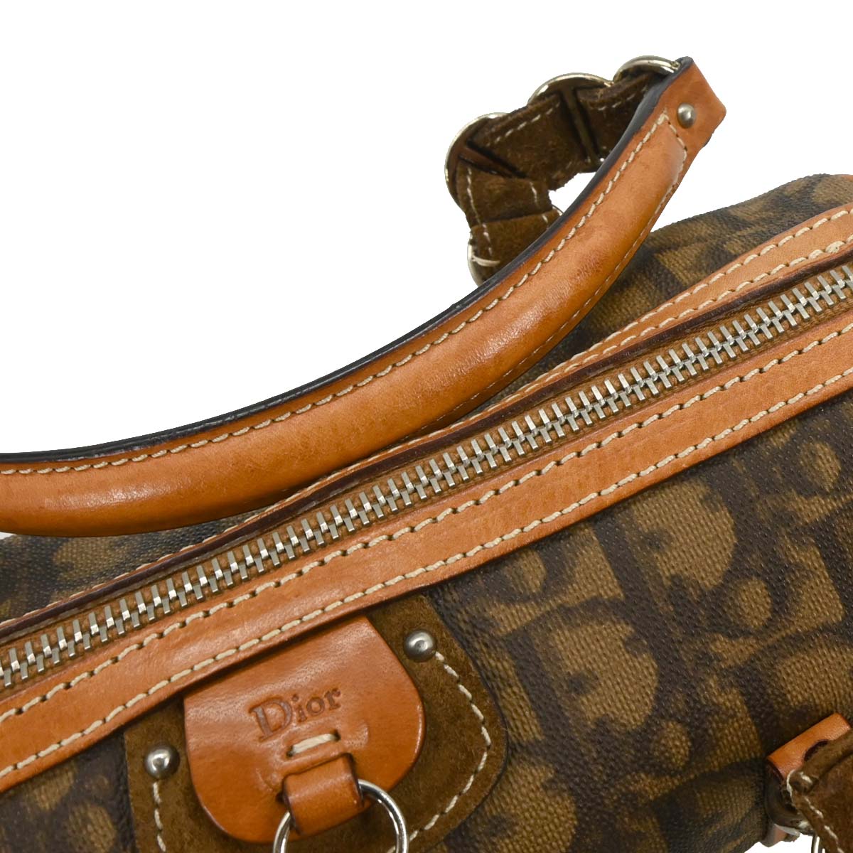 Christian Dior 2006 Brown PVC Romantic Trotter Handbag