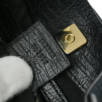 Gucci Black GG Horsebit Handbag