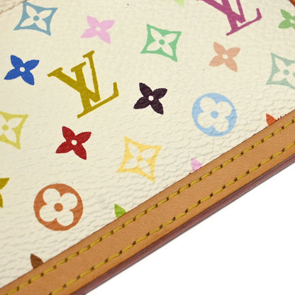 Louis Vuitton 2003 White Multicolor Pochette Cles Coin Purse M92655
