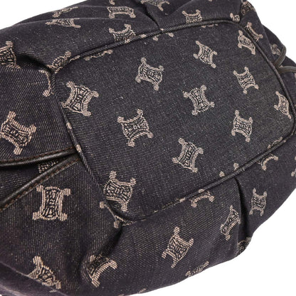 Celine Navy Denim Macadam Hobo Handbag
