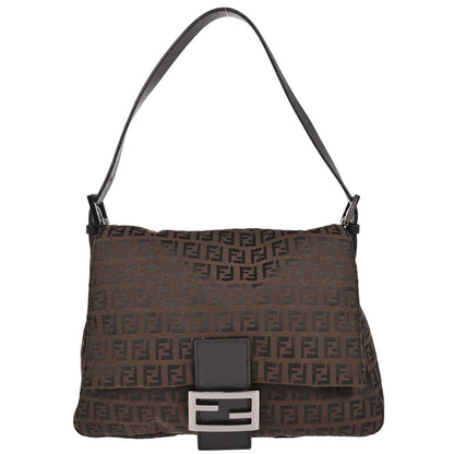 Fendi Brown Zucchino Mamma Baguette Handbag