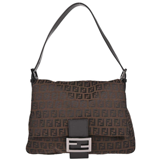 Fendi Brown Zucchino Mamma Baguette Handbag