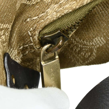 Celine Beige Canvas Macadam Hobo Shoulder Bag