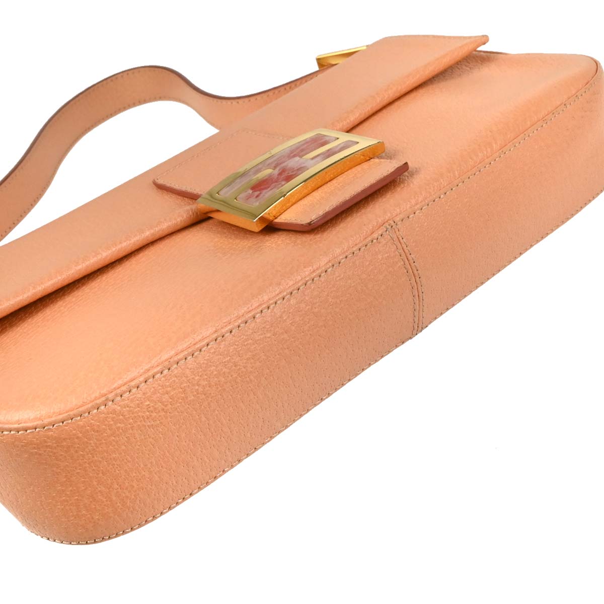 Fendi Pink Leather Baguette Handbag