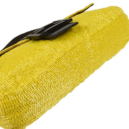 Fendi Yellow Beads Baguette Handbag