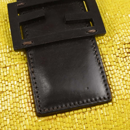 Fendi Yellow Beads Baguette Handbag