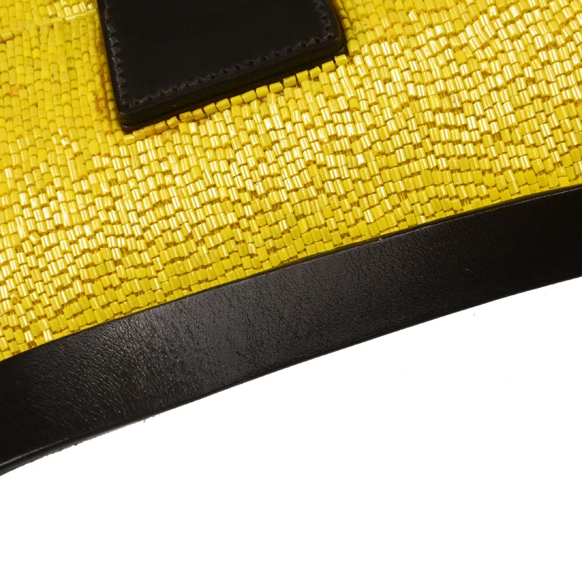 Fendi Yellow Beads Baguette Handbag
