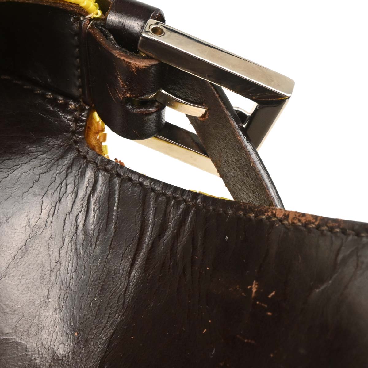 Fendi Yellow Beads Baguette Handbag