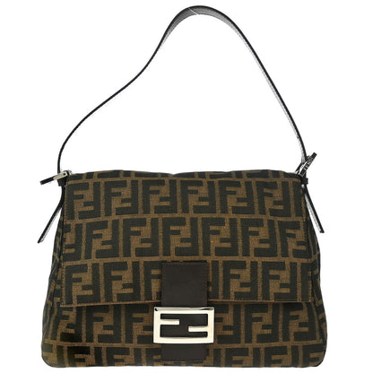 Fendi Brown Zucca Mamma Baguette Handbag