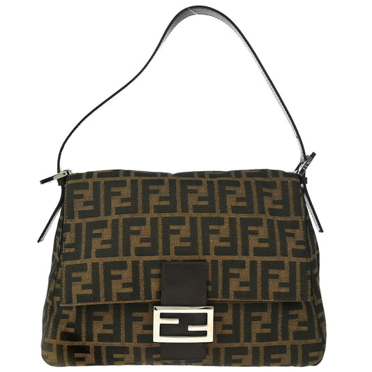 Fendi Brown Zucca Mamma Baguette Handbag