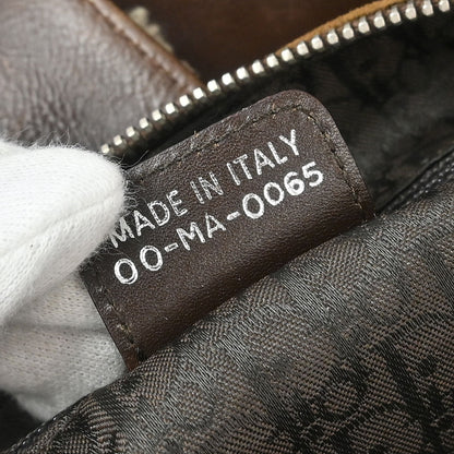 Christian Dior Brown Mouton Flight Shoulder Bag