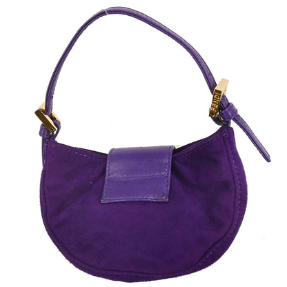 Fendi Purple Suede Mini Handbag