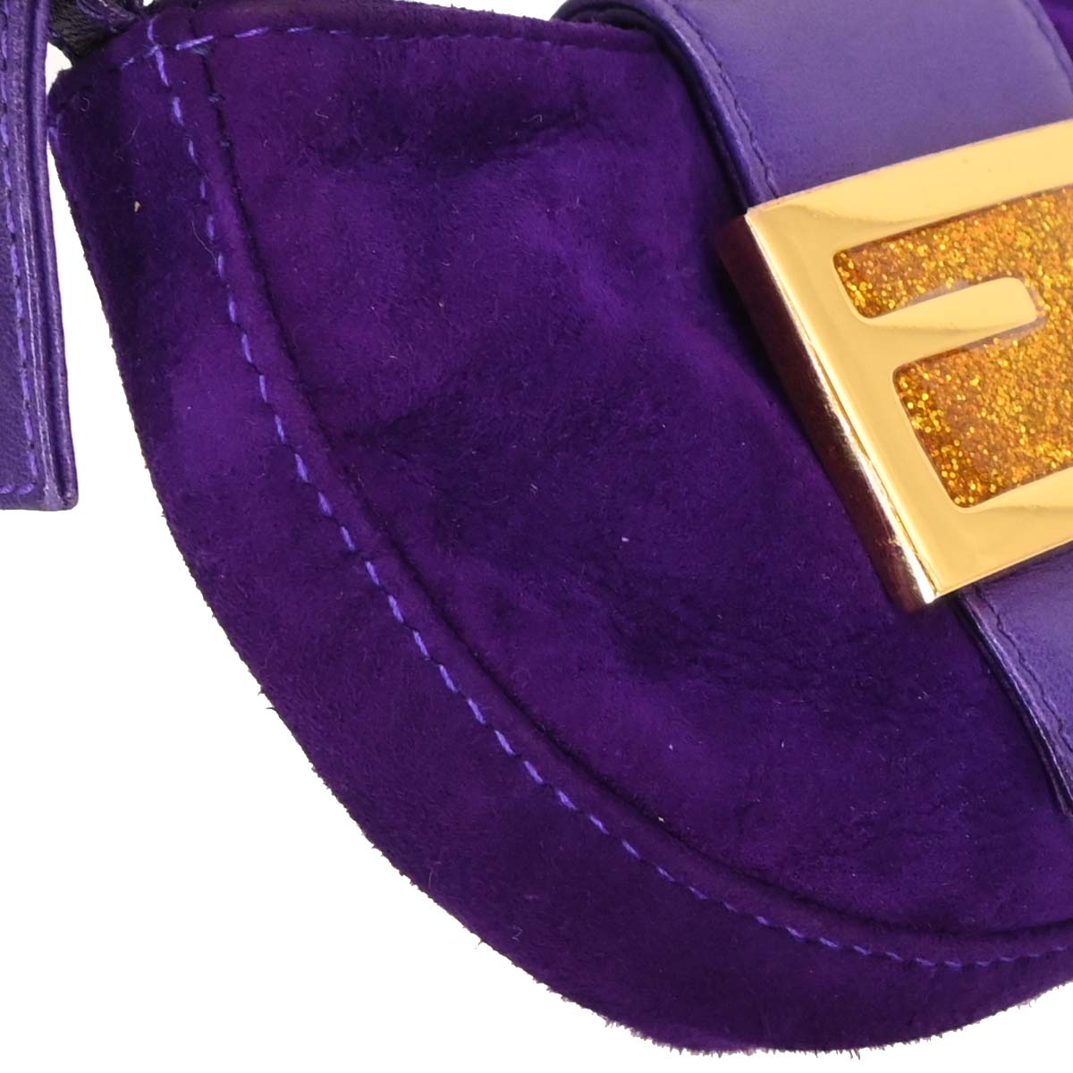 Fendi Purple Suede Mini Handbag