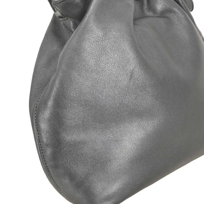 Christian Dior 1999 Metallic Gray Leather Malice Handbag