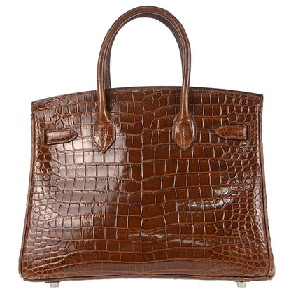 Hermes * 2009 Miel Porosus Birkin 30 Handbag