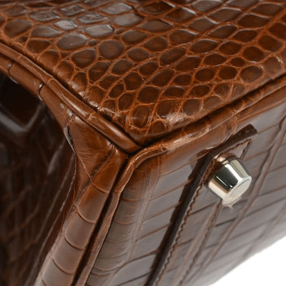Hermes * 2009 Miel Porosus Birkin 30 Handbag