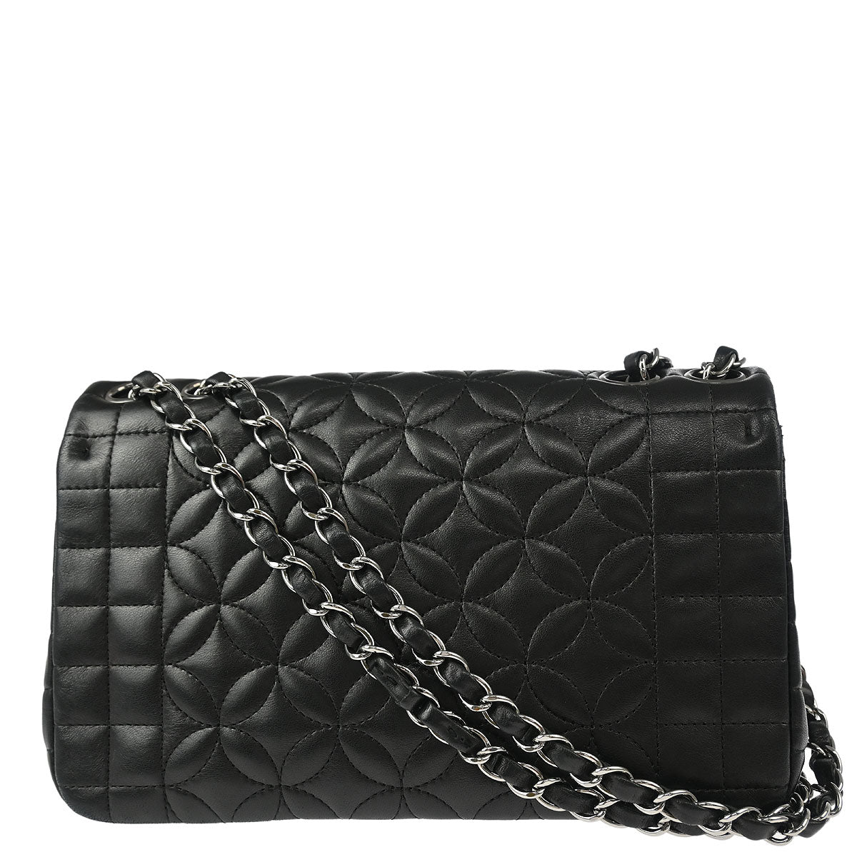 Chanel 2005-2006 Black Lambskin Lady Graphic Flap Bag