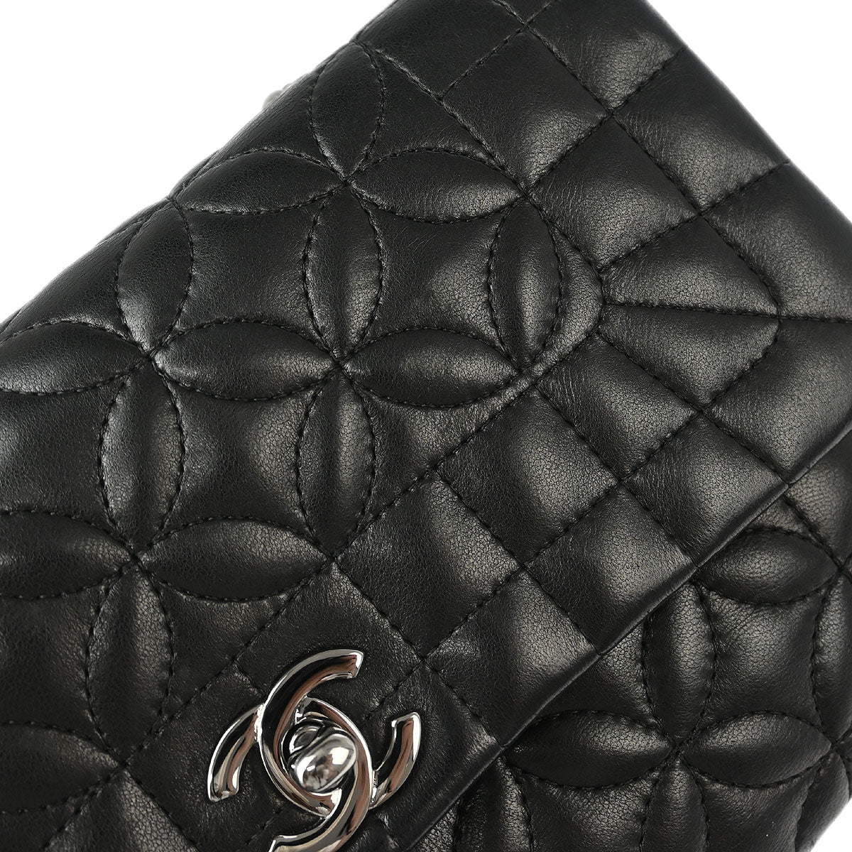Chanel 2005-2006 Black Lambskin Lady Graphic Flap Bag