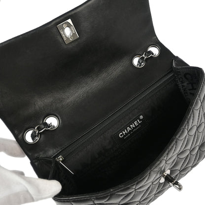 Chanel 2005-2006 Black Lambskin Lady Graphic Flap Bag