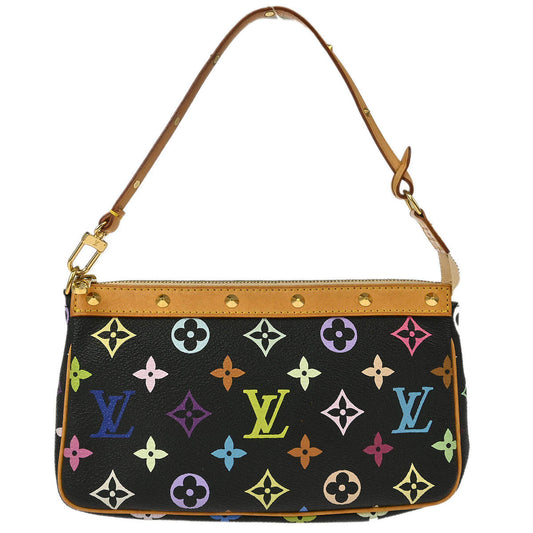 Louis Vuitton 2003 Black Multicolor Pochette Accessoires M92648