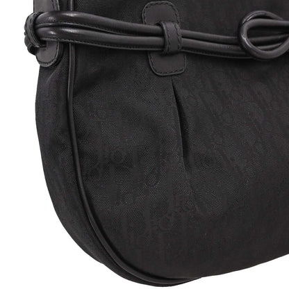 Christian Dior 2007 Black Canvas Trotter Handbag