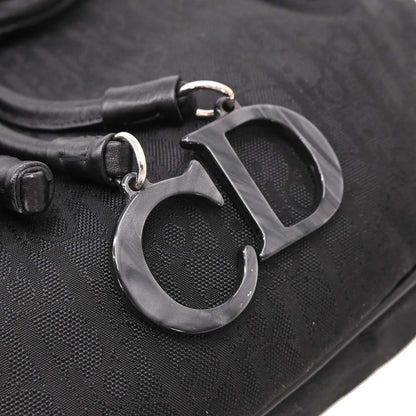 Christian Dior 2007 Black Canvas Trotter Handbag